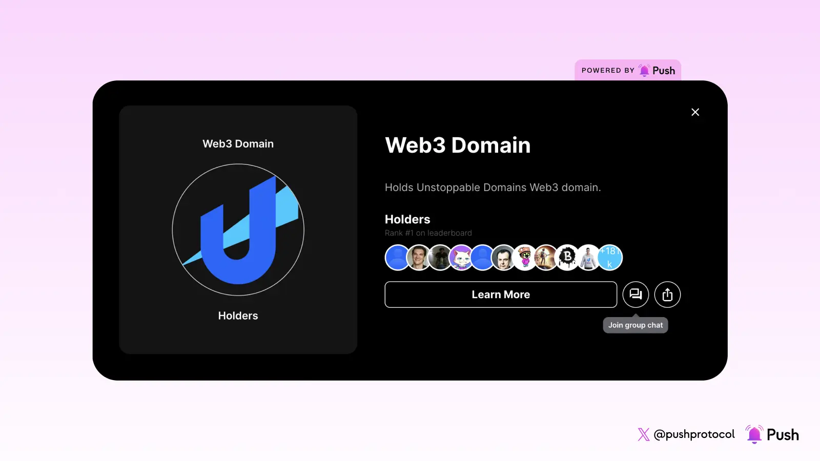 Image of Announcing “Group Chat” from Push Protocol and Unstoppable Domains