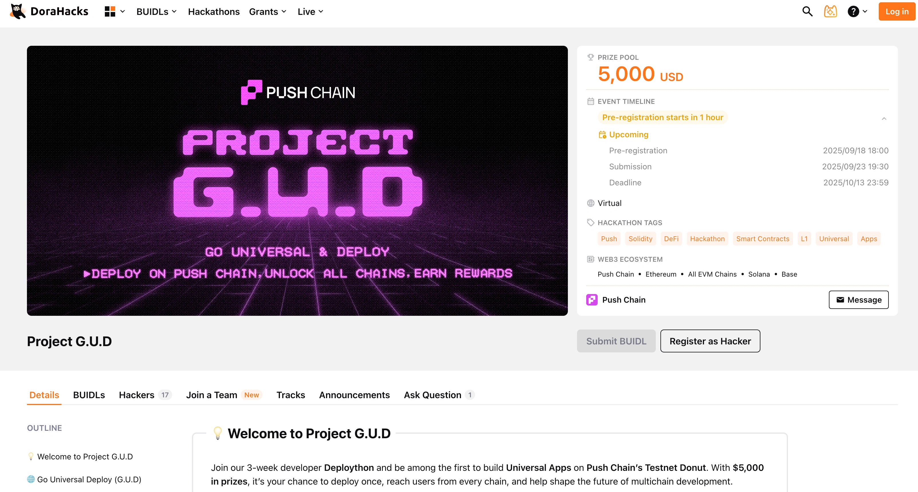 Announcing Project G.U.D — Go Universal &amp; Deploy on Push Chain, Win $5,000