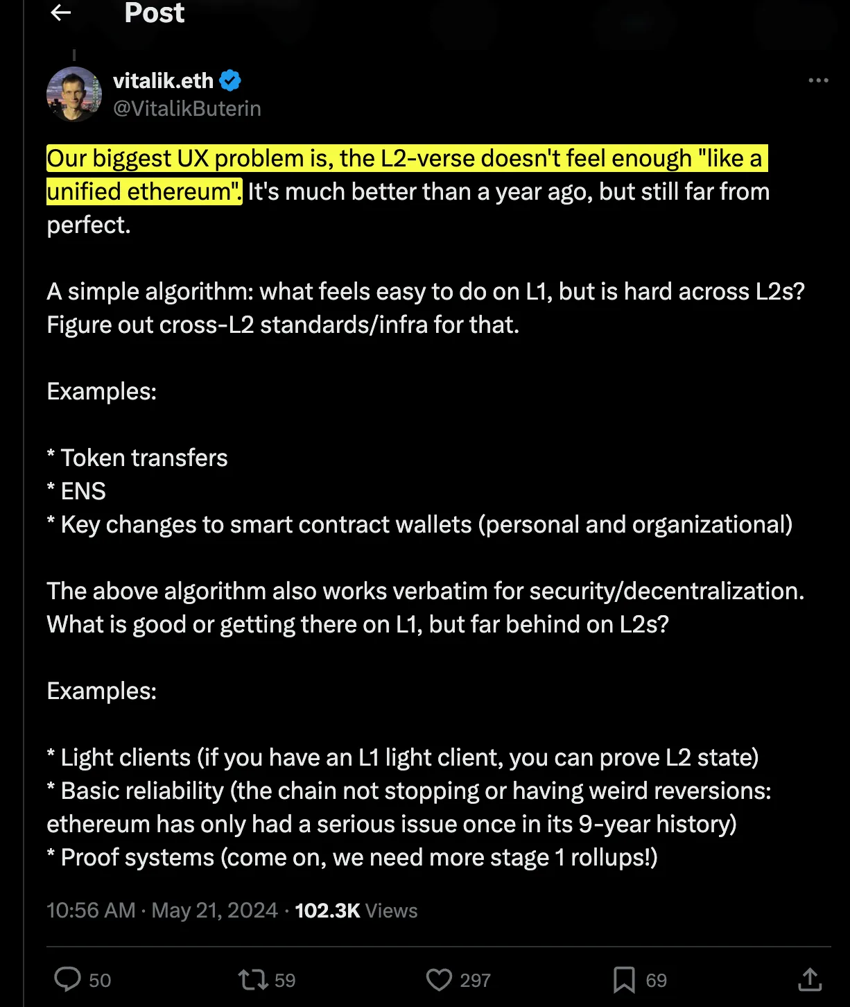 Vitalik's concerns